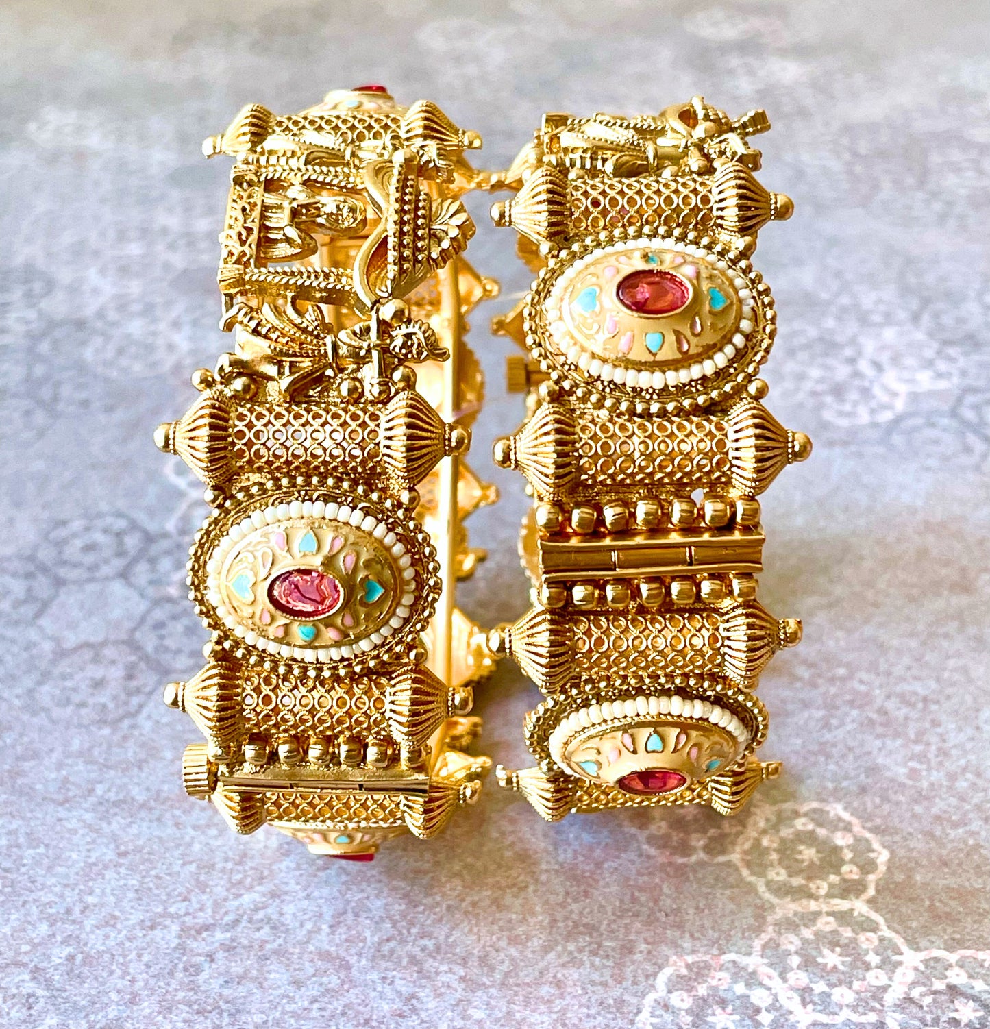 Ruby Filigree Bridal Kada