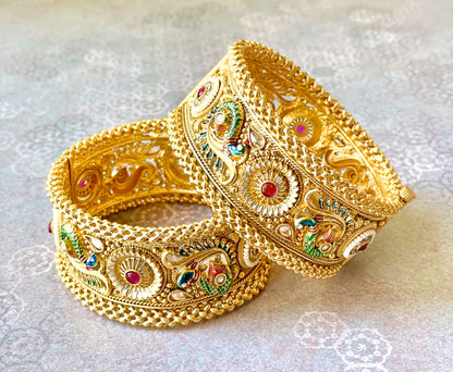 Ruby Peacock Rajwada Style
