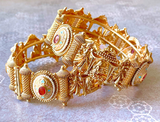 Ruby Filigree Bridal Kada